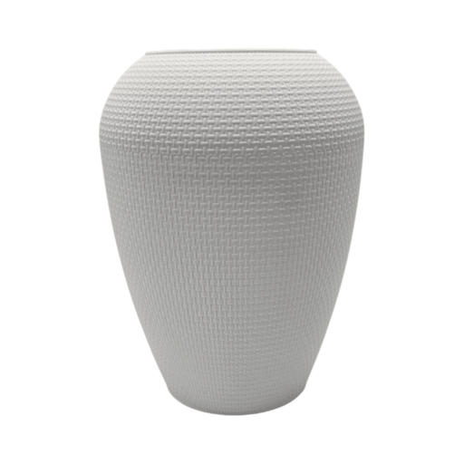 Set 2 Maceteros Plastico Redondo Ovalado Moderno Textura M - Fliperex