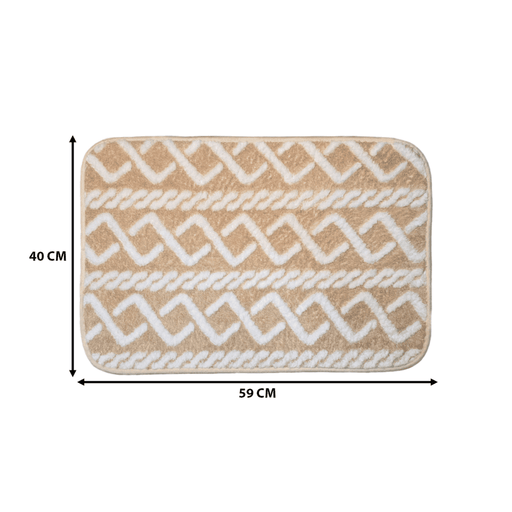 Alfombra De Baño Piso Extra Suave y Absorbente Diseño Trenza - Fliperex