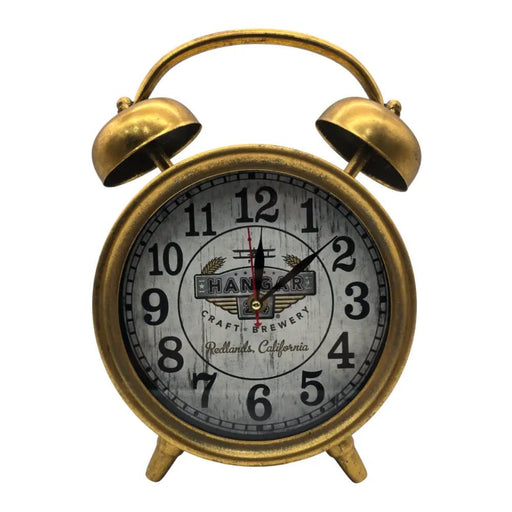 Reloj De Mesa Analogico Hierro Vintage Decorativo Dorado S - Fliperex