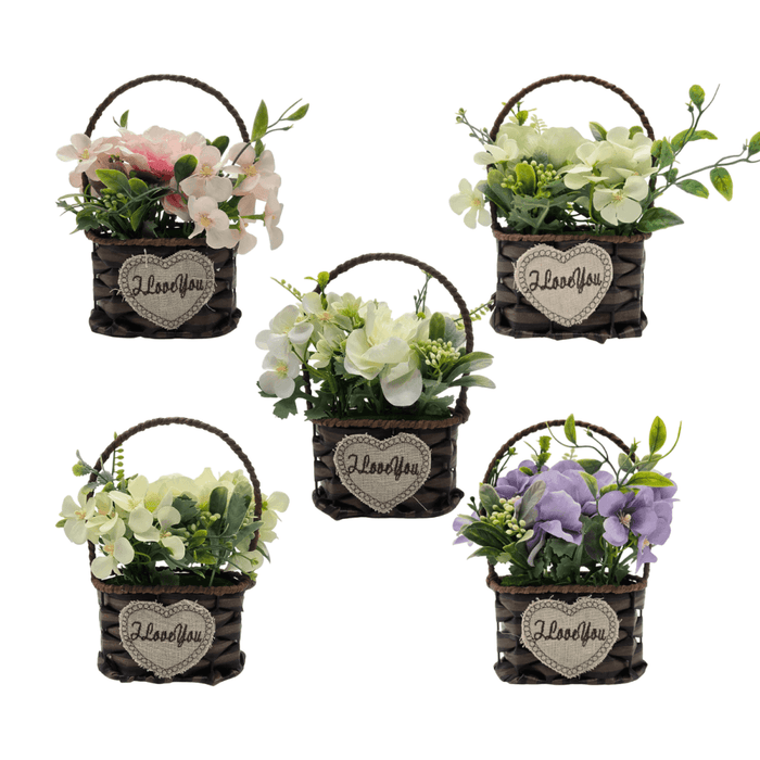 Planta Artificial Canastito Macetero Cordel Ovalado Deco - Fliperex