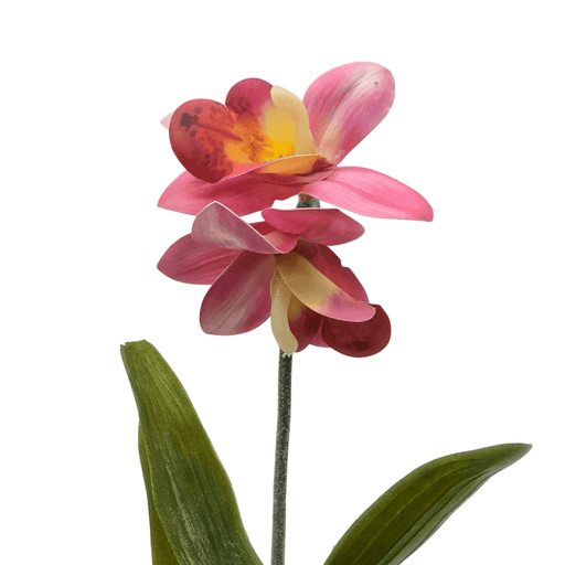 Planta Artificial Orquidea Rosada Macetero De Ceramica - Fliperex