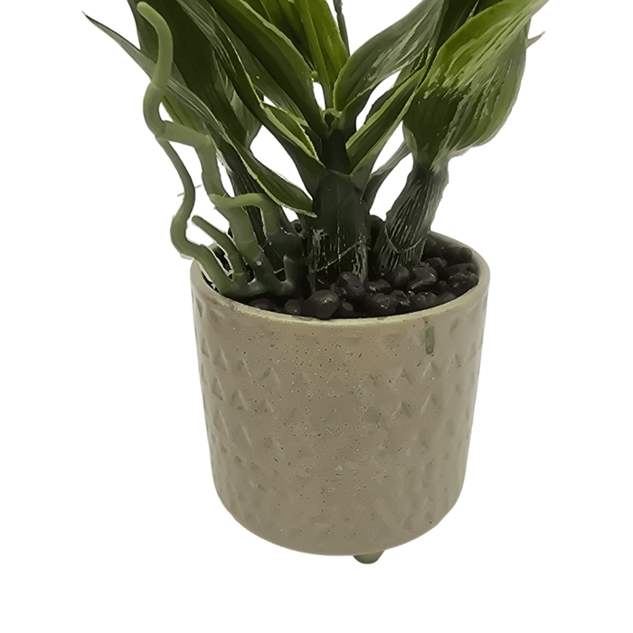 Planta Artificial Orquidea Rosado Decorativa Macetero Loza - Fliperex