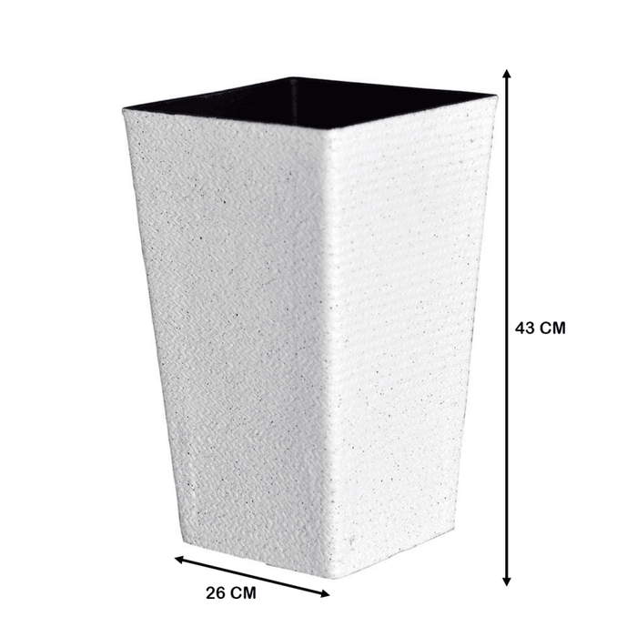 Macetero Plastico Alargado Premium Base Cuadrada Conica - Fliperex