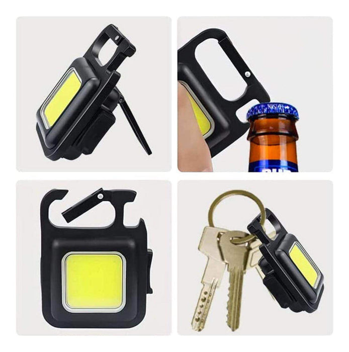 Llavero Linterna Led Recargable Con Destapador Multifuncion - Fliperex