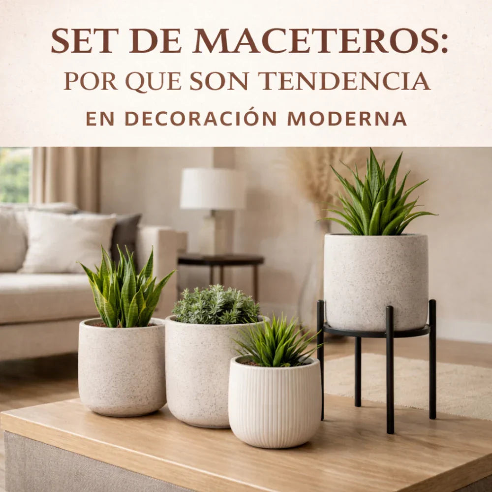 Set de maceteros: por qué son tendencia en decoración moderna