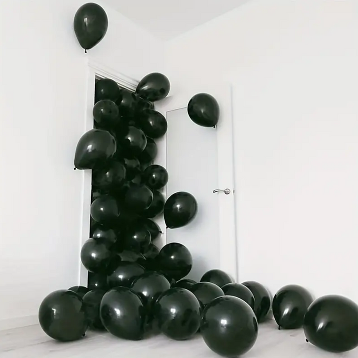 Globos Color Negro 100 Unidades Tamaño 25 Cm