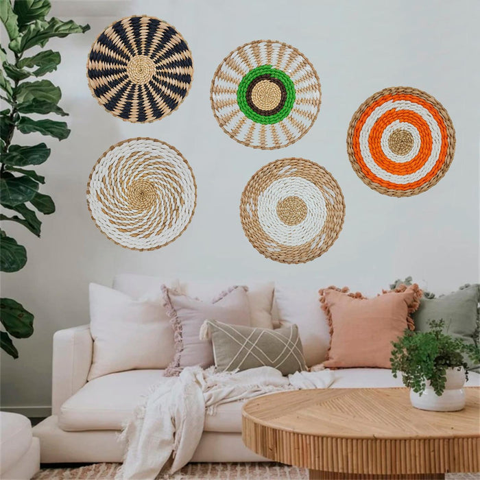 Circulo Decoración De Mimbre Para Pared Casa Terraza Mediano