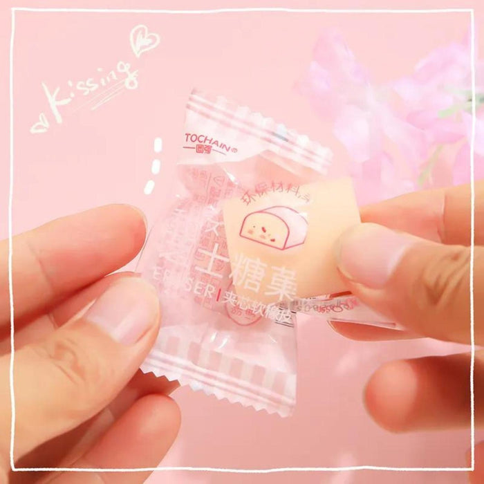 Set 2 Gomas De Borrar Cheese Candy Kawaii Cute