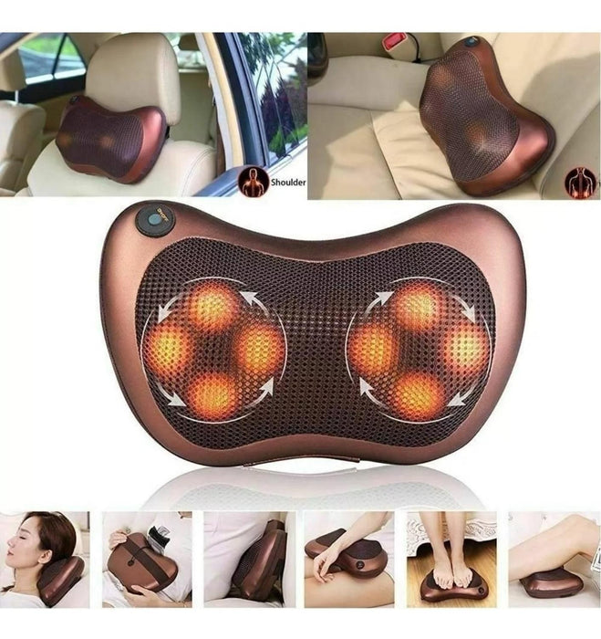 Masajeador Eléctrico Almohada Cojín Lumbar Cuello Piernas