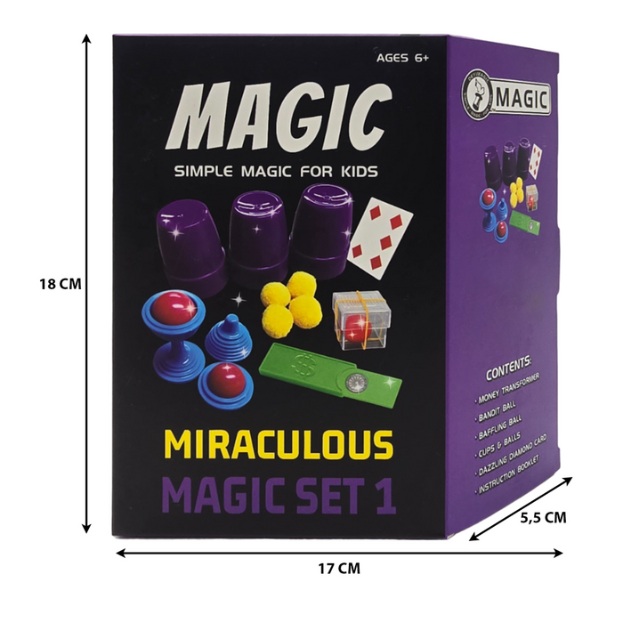 Set Juego De Magia y Trucos Clásico Para Niño Adulto Morado