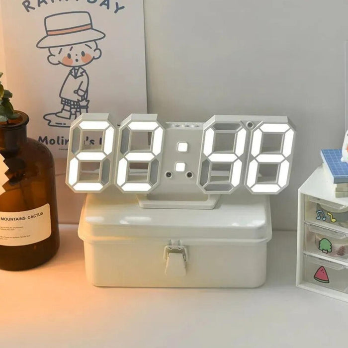 Reloj Despertador Digital Led 3d De Escritorio O Muro