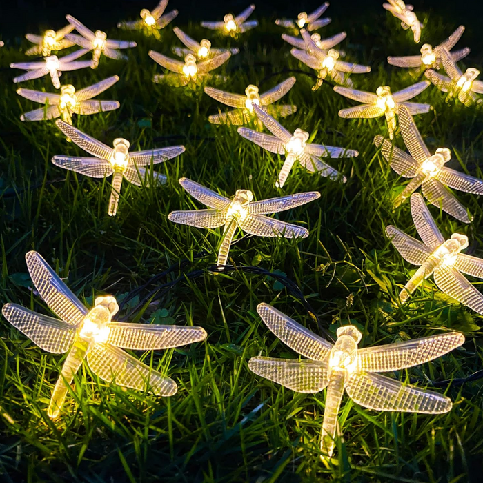 Guirnalda Solar Libelula Luces Led Decoracion Para El Jardin