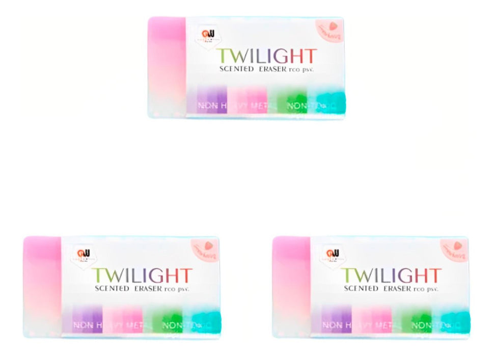 Set 3 Gomas De Borrar Perfumada Strawberry Twilight