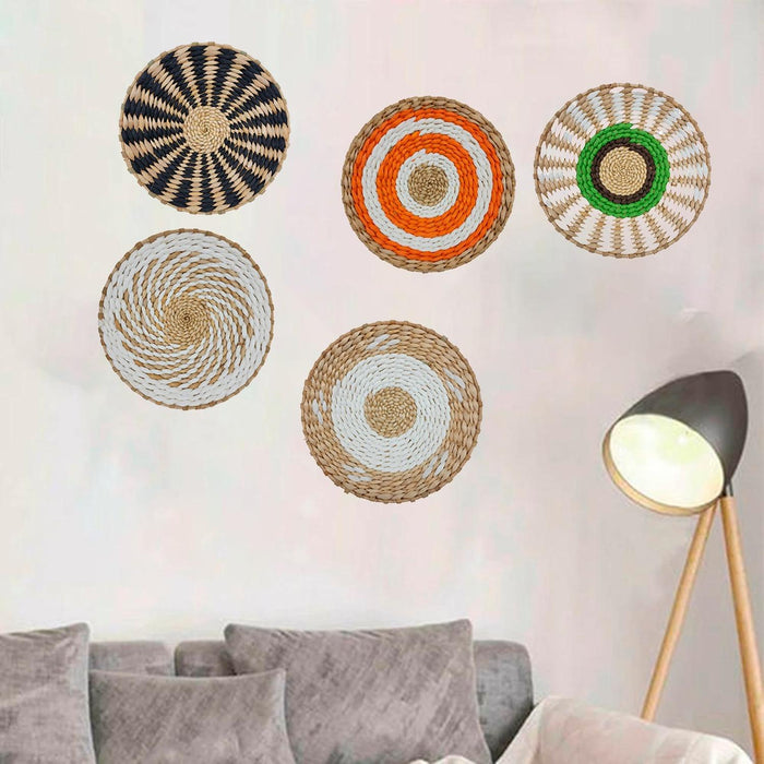 Circulo Decoración De Mimbre Para Pared Casa Terraza Mediano