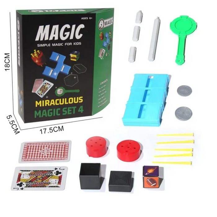 Set Juego De Magia y Trucos Clásico Para Niño Adulto Verde