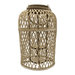 Candelabro De Bambu Natural Porta Vela Nordico Farol 40 CM - Fliperex