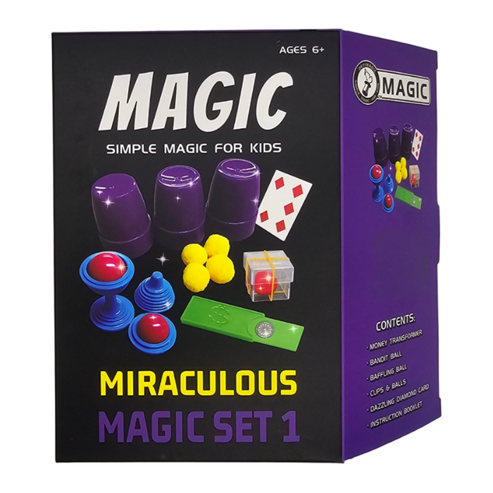 Set Juego De Magia y Trucos Clásico Para Niño Adulto Morado