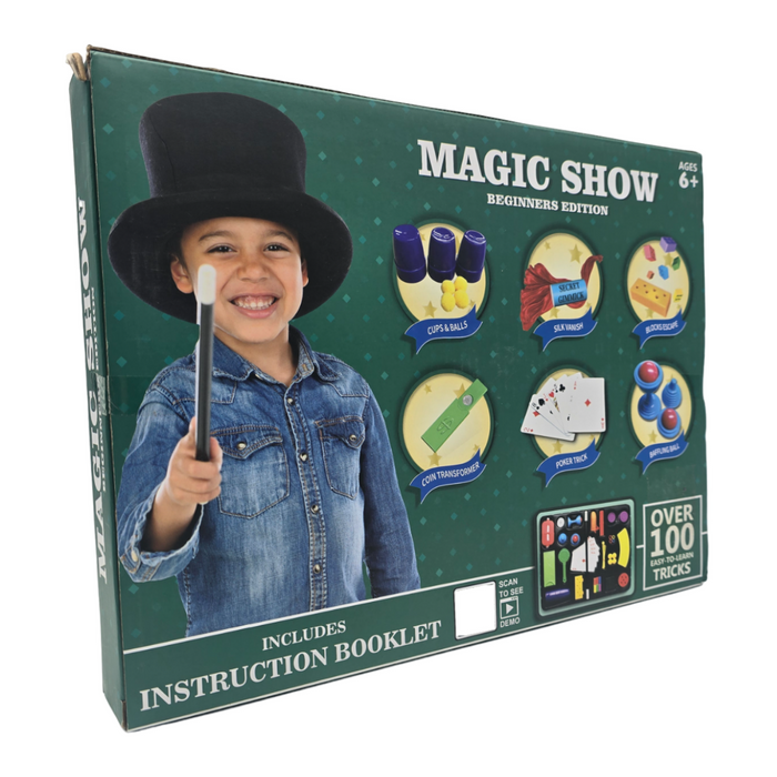 Set Juego De Magia Magic 100 Trucos De Mago Con Varita Niños