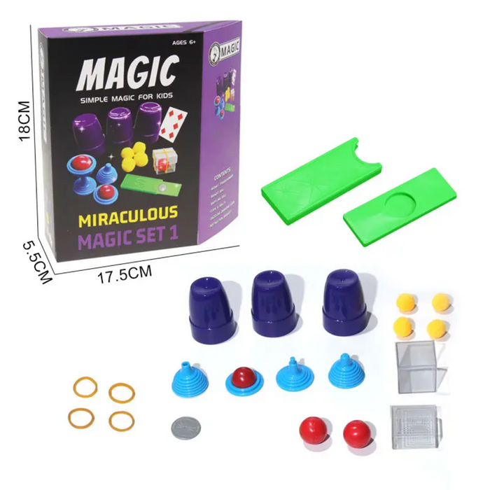 Set Juego De Magia y Trucos Clásico Para Niño Adulto Morado