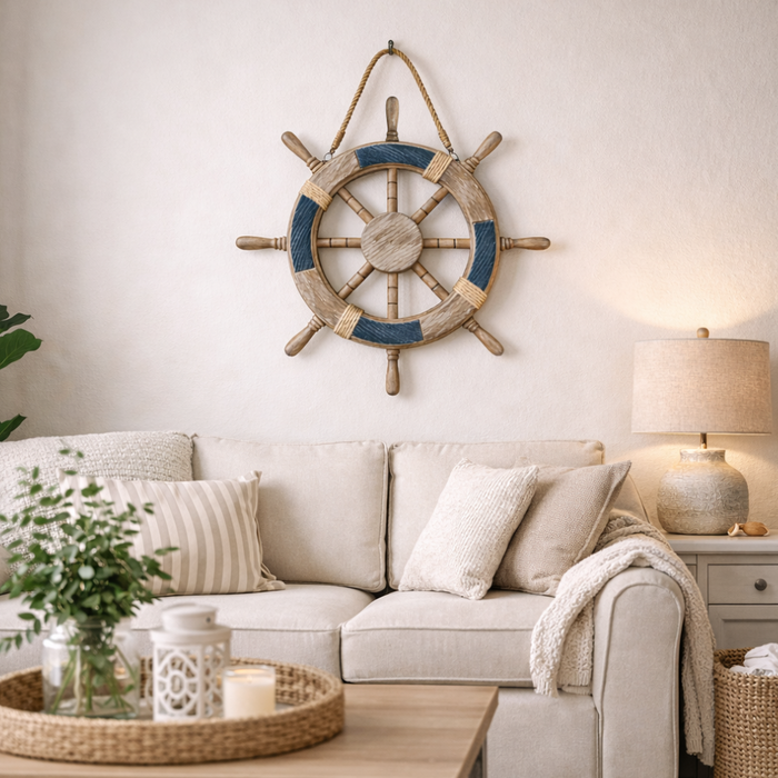 Timon De Barco Decorativo De Madera Para Pared Decoracion