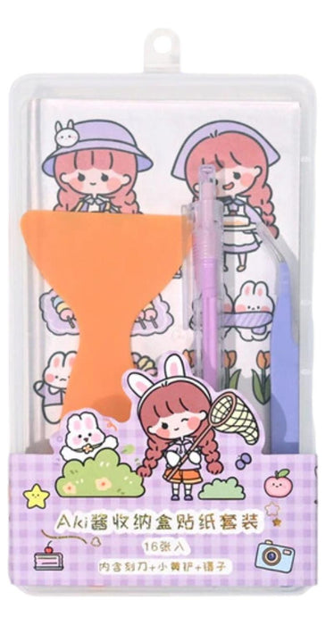 Set Completo Pegatinas Stickers Kawaii Con Accesorios