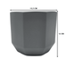 Macetero Maceta De Ceramica Gris Lineas Verticales M - Fliperex