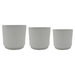 Set 3 Maceteros Maceta De Ceramica Blanco Con Linea Cuadrada - Fliperex
