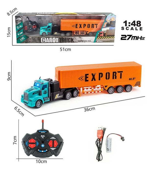 Camión Container Escala Juguete A Control Remoto