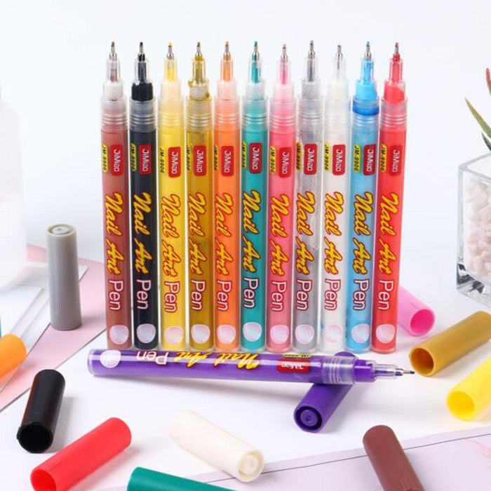 Set 12 Lapices Para Pintar Uñas De Secado Rapido Lapiz Uñas