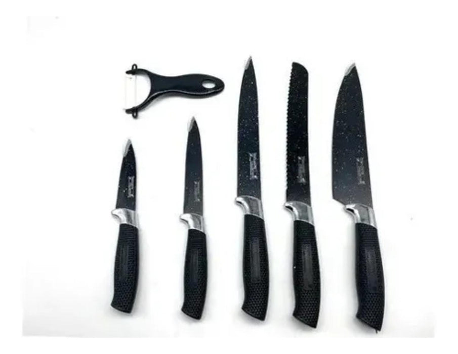 Set De Cuchillos Para Cocina 8pcs Negro