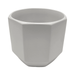 Macetero Maceta De Ceramica Blanco Lineas Verticales S - Fliperex