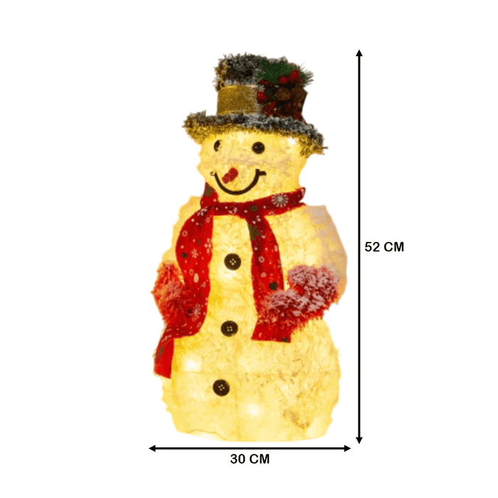 Muñeco De Nieve Navideño De Navidad 50 CM Luz Led Calida - Fliperex
