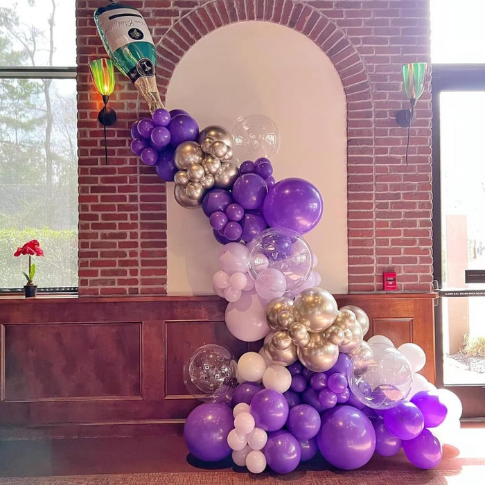 Globos Color Morado 100 Unidades Tamaño 25 Cm