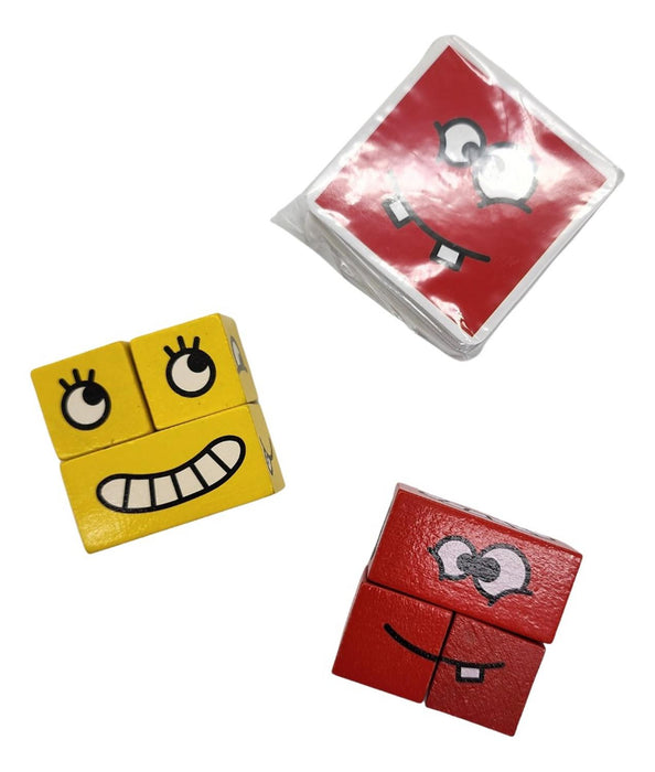 Juego De Expresion Cubo Cambia Cara De Colores Emoji