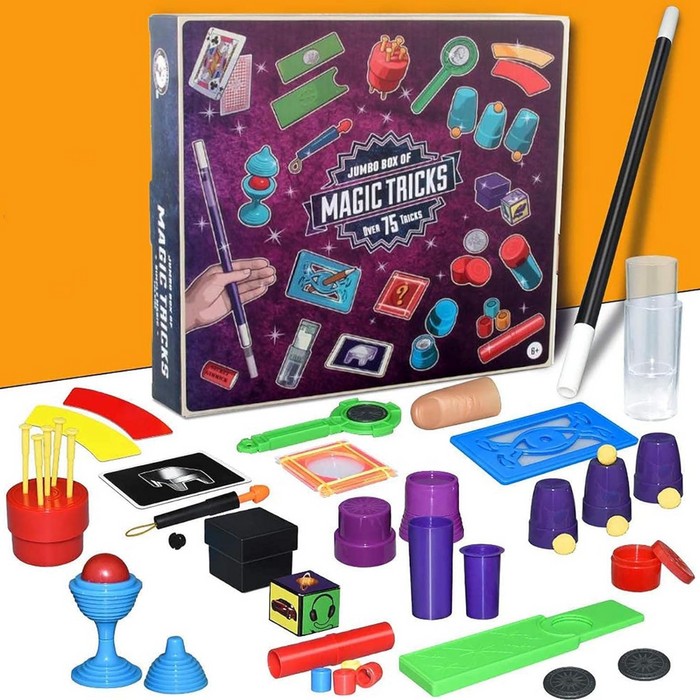 Set Juego De Magia Magic 75 Trucos De Mago Con Varita Niños