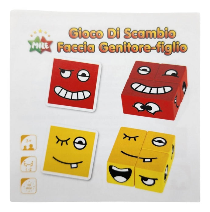 Juego De Expresion Cubo Cambia Cara De Colores Emoji