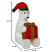 Oso Polar Navideño De Navidad 80 CM Luz Led Calida - Fliperex