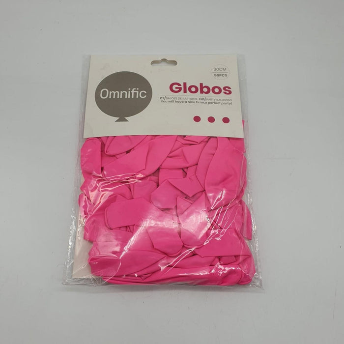 Globos 50 Unidades Color Rosado Tamaño 30 Cm