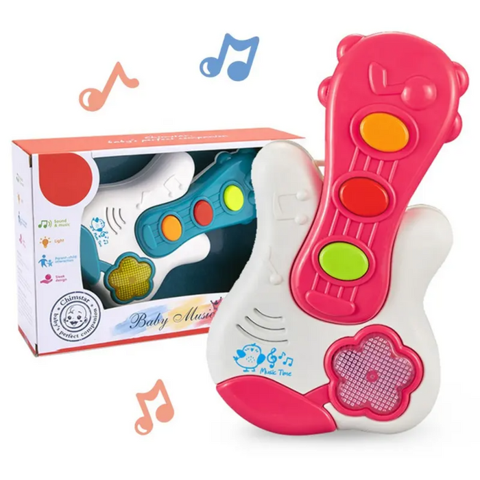 Juguete Piano Musical Con Luces Sonidos Forma Guitarra Bebe