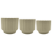 Set 3 Maceteros Maceta De Ceramica Limon Lineas Verticales - Fliperex