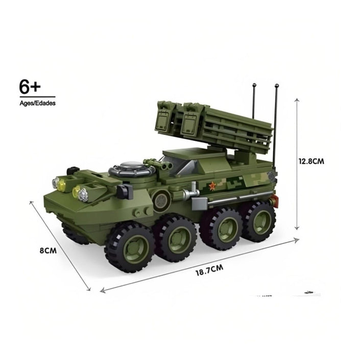 Construye Tanque Anti Misiles Militar Verde Armable