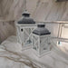 Farol Calentador De Vela Costero De Madera Blanca Vintage M - Fliperex