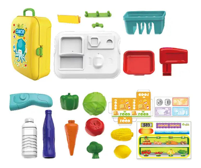 Set Maleta Maletin Infantil Cocina Amarilla Niños Juegos