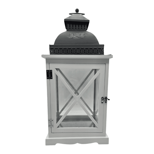Farol Calentador De Vela Costero De Madera Blanca Vintage S - Fliperex