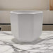 Macetero Maceta De Ceramica Blanco Lineas Verticales M - Fliperex