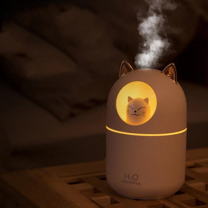 Humidificador Usb De Gatito Kawaii Vaporizador De Aromas