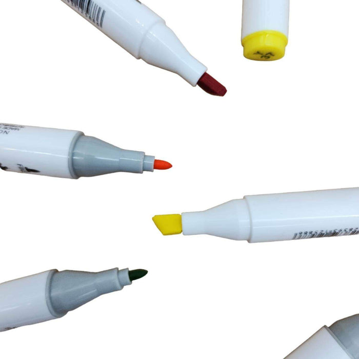 Set Marcadores Doble Punta 18 Lapices Plumones Arte Marker - Fliperex