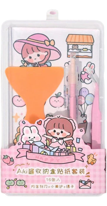 Set Completo Pegatinas Stickers Kawaii Con Accesorios