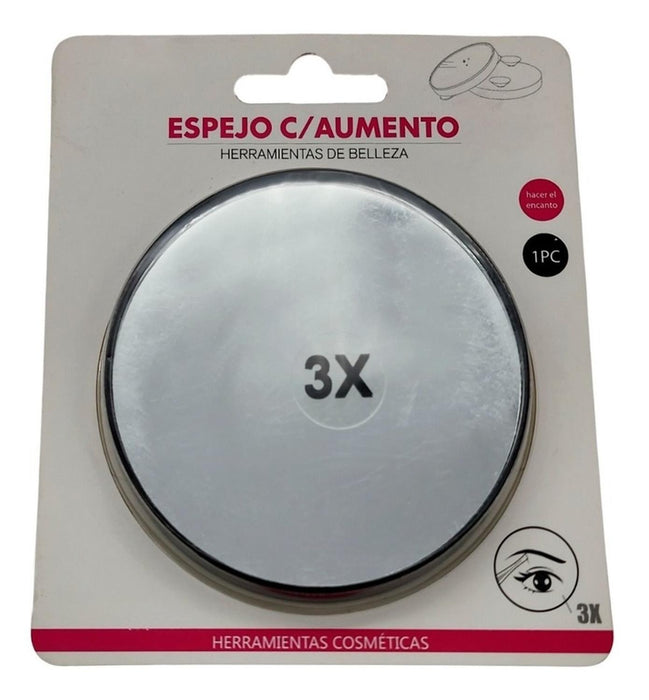 Espejo Con Aumento 3x Para Maquillaje Y Depilación