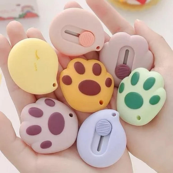 Corta Carton Cutter Patita De Gato Kawaii Cute